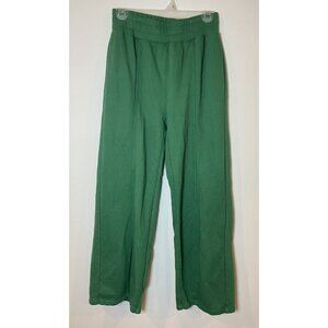 Nation LTD Sweatpants Pants Wide Leg Split Hem Green Size Small S